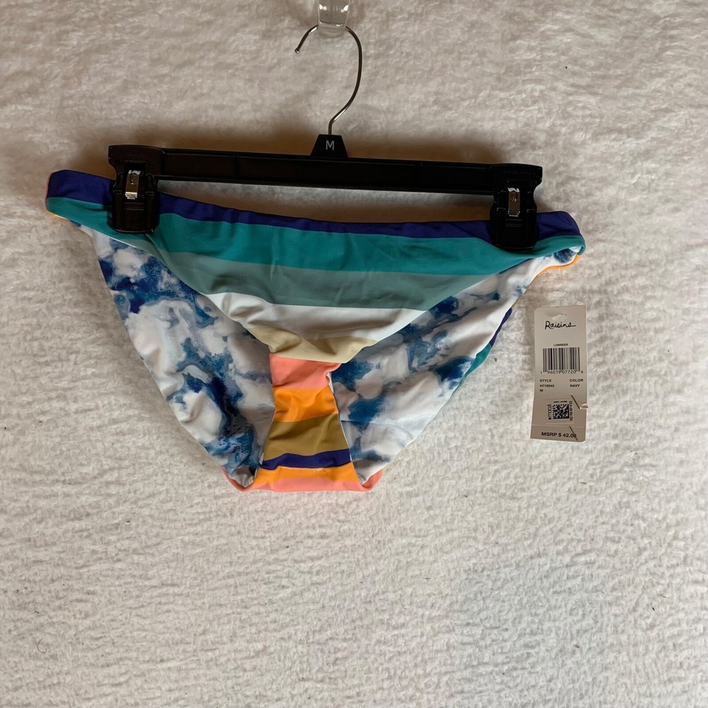 Raisins Women's Low Rider Reversible Swim Bikini Bottoms Multi Size M NWT 9981